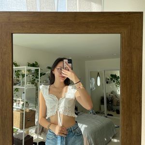 PRINCESS POLLY white crop top